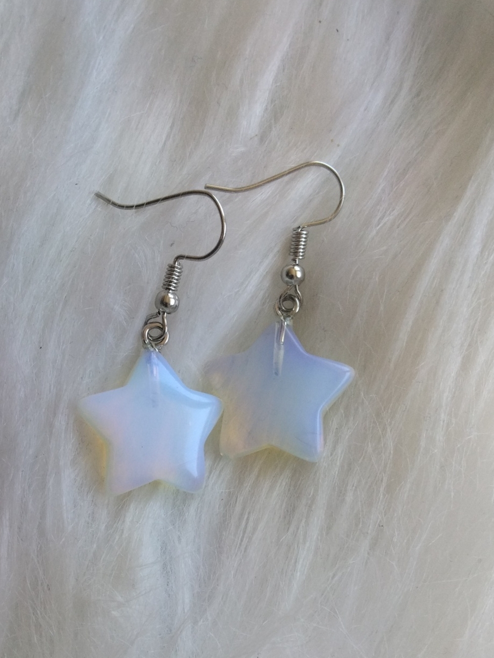Magical Opalite Star Drop Earrings - Iridescent